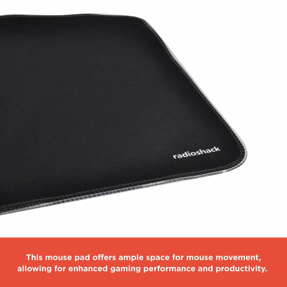 Radioshack LED gaming mouse pad with RS logo black 2607105 31.49 x 14.57 in