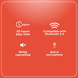 RadioShack Active Noise Cancelling Wireless Headphones White 3304400