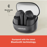 RadioShack ipx5 transparent case black tws earbuds 3304399