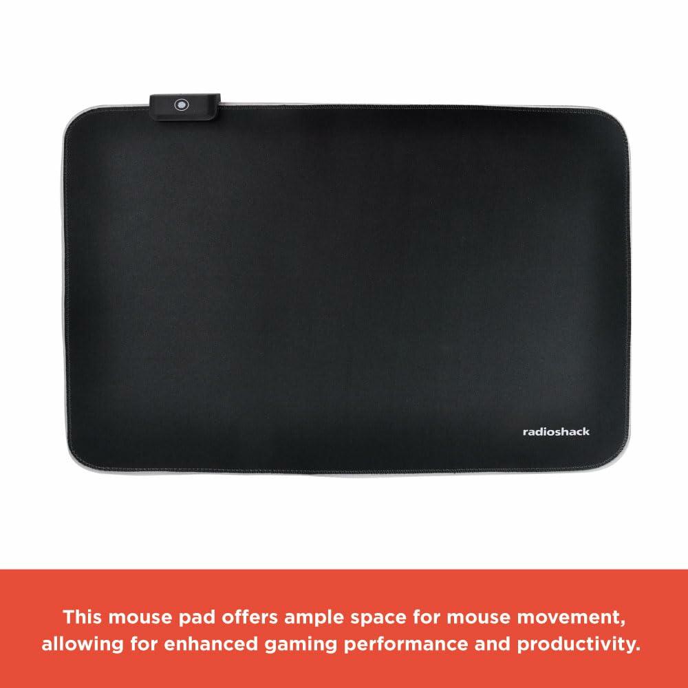 Radioshack LED gaming mouse pad with RS logo black 2607104