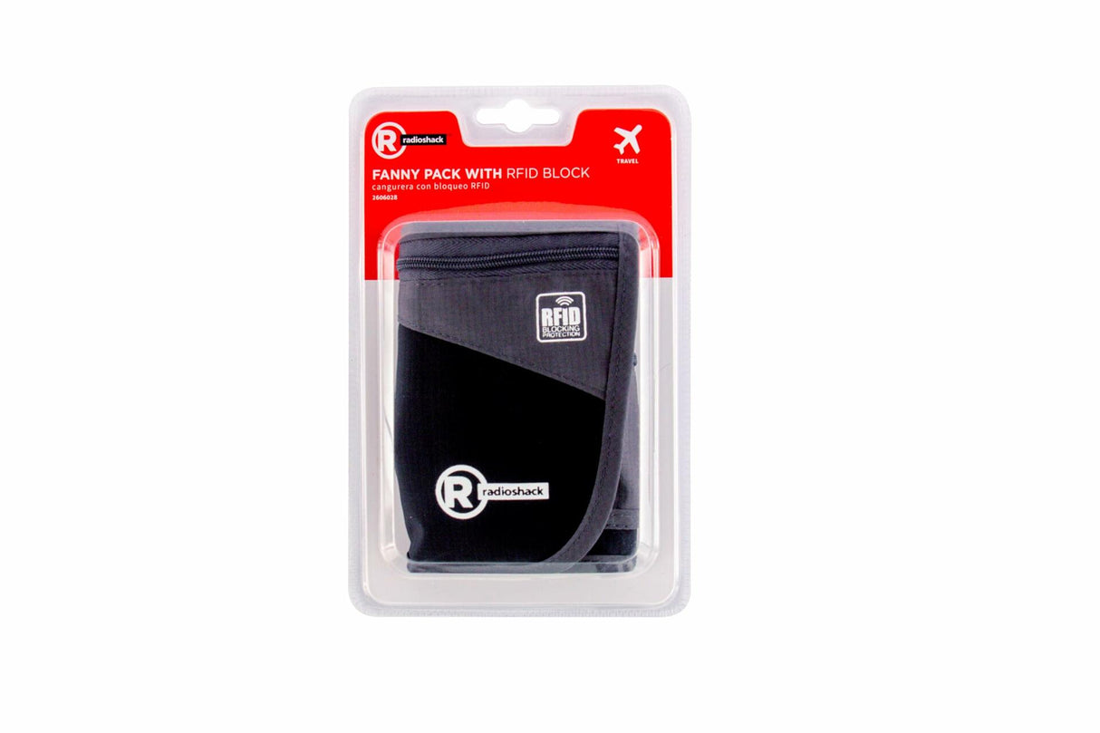 RadioShack Belt Bag with RFID Blocking 2606028 Black
