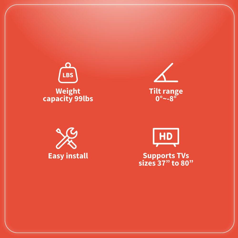 RadioShack TV Rack 1606022 37 to 80 Inches Black