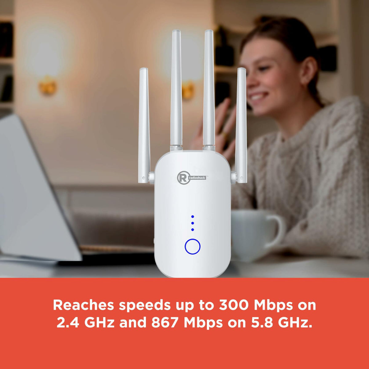 Radio Shark Router RadioShack 1200Mbps WiFi Repeater 2505011 – Cole's Computers