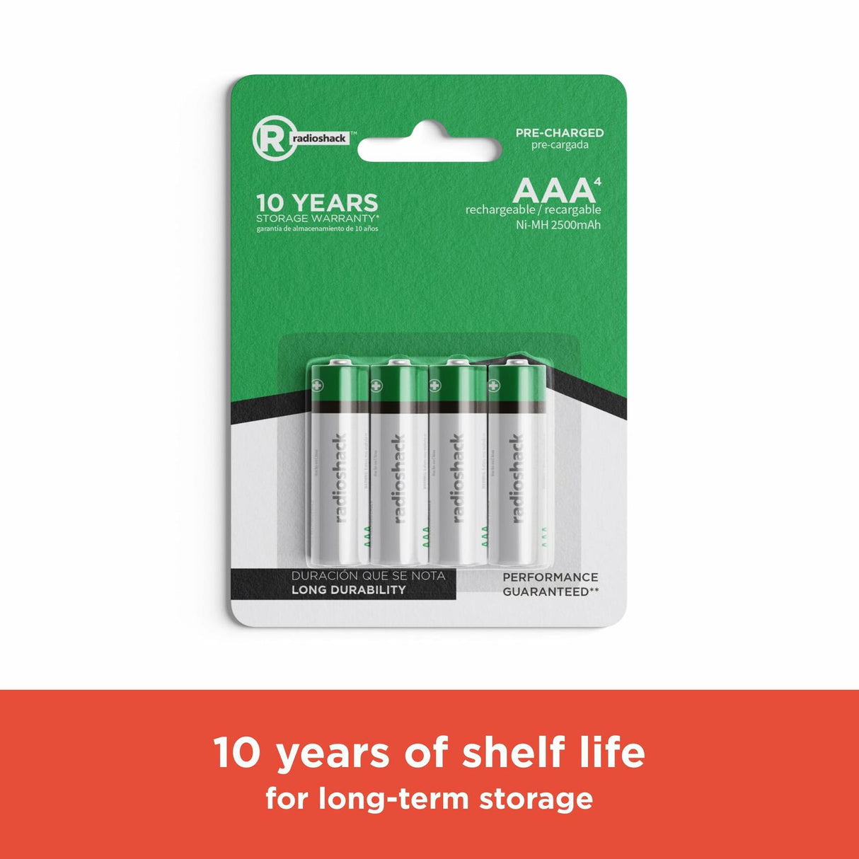 RadioShack AAA Rechargeable batteries 2300747 2Pack