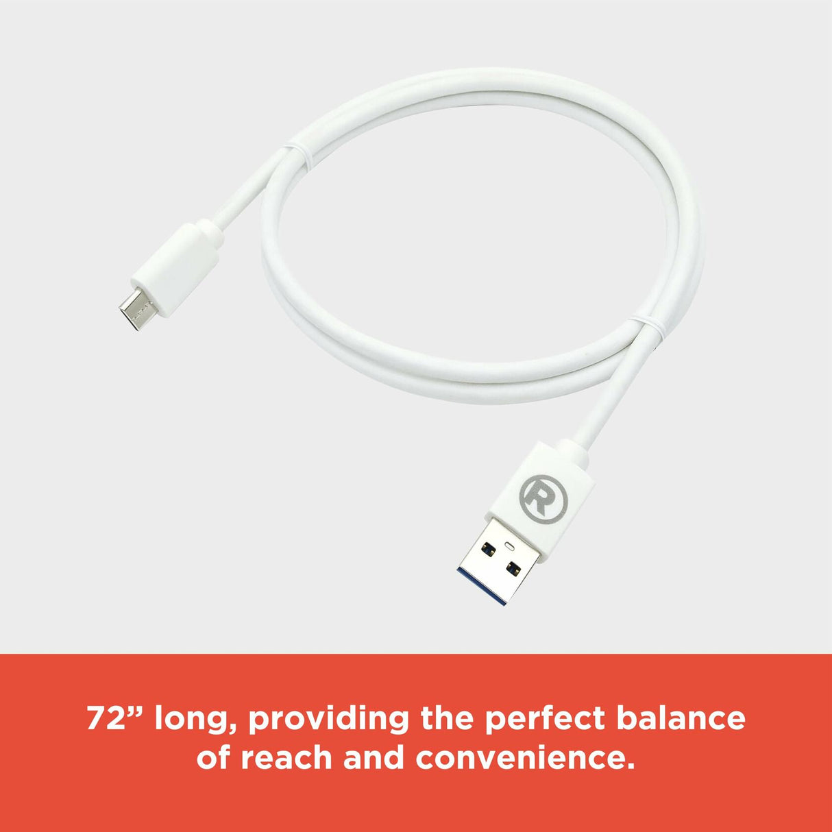 RadioShack USB 3.0 Male to Type-C Round Male Cable - 1.8m (6 Feet) 2605129