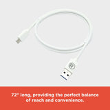 RadioShack USB 3.0 Male to Type-C Round Male Cable - 1.8m (6 Feet) 2605129