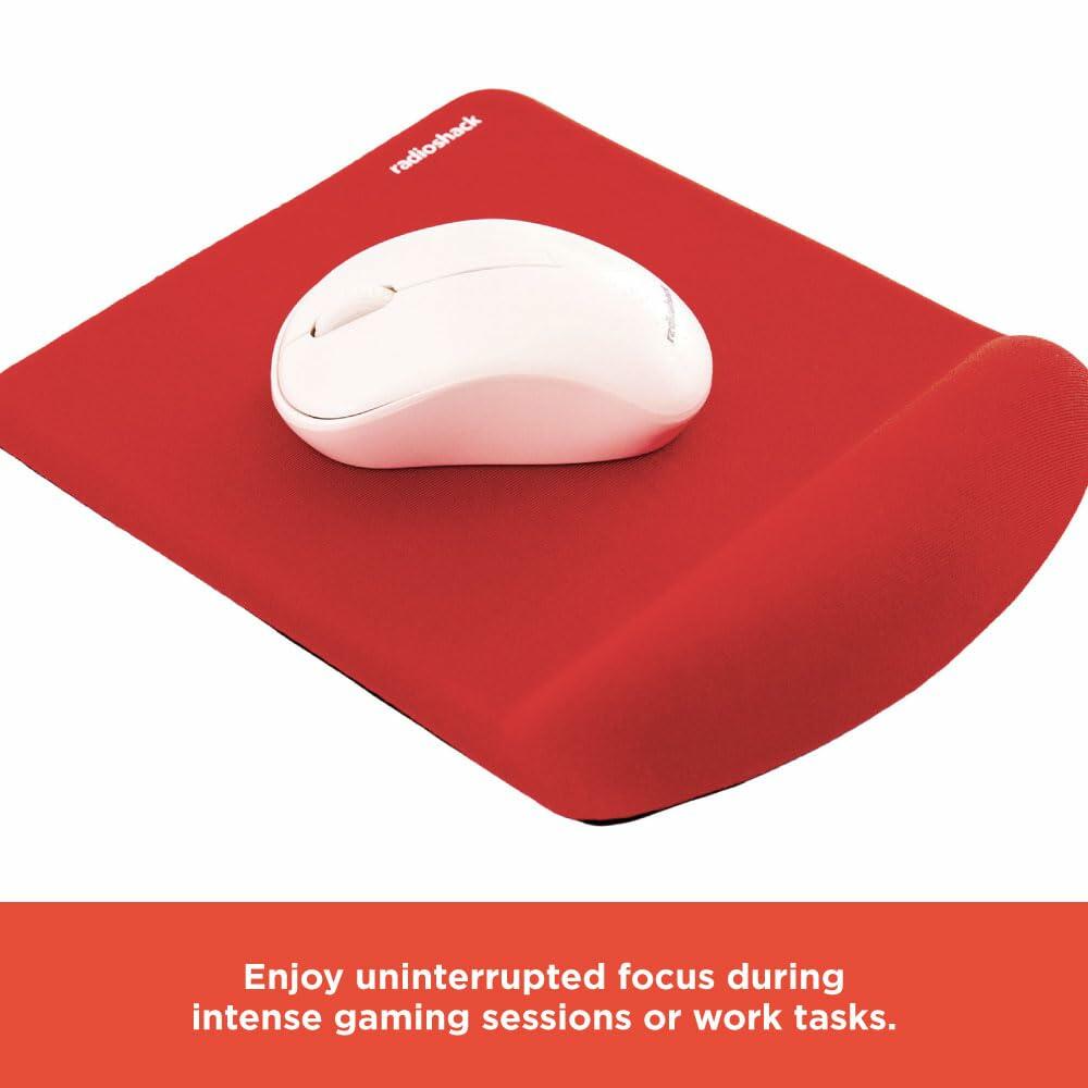 RadioShack Mouse Pad with Wrist Rest 2605085 Red
