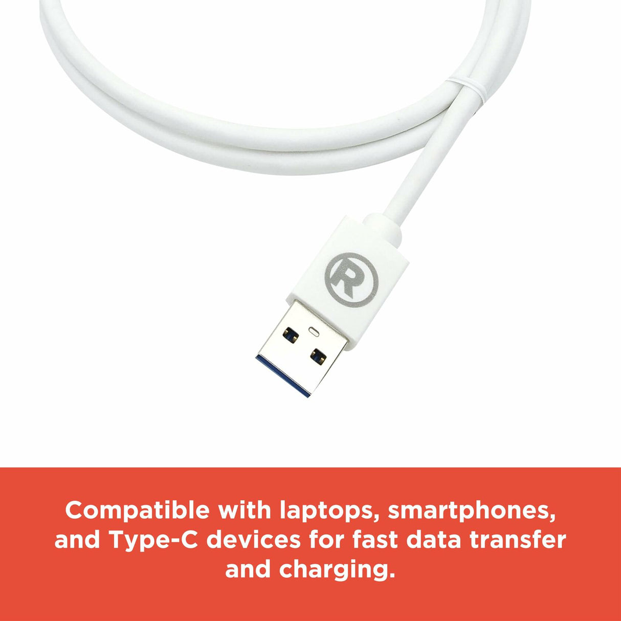 RadioShack USB 3.0 Male to Type-C Round Male Cable - 1.8m (6 Feet) 2605129