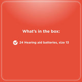 RadioShack Hearing Aid Battery, Size 13, 24 Pack, 2302530