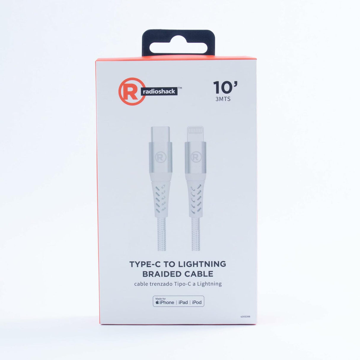 RadioShack Charging Cable Type C to Lightning 10ft 4203266