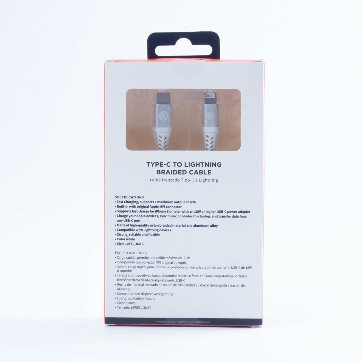 RadioShack Charging Cable Type C to Lightning 10ft 4203266