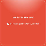 RadioShack Hearing Aid Battery, Size 675, 24 Pack , 2302531