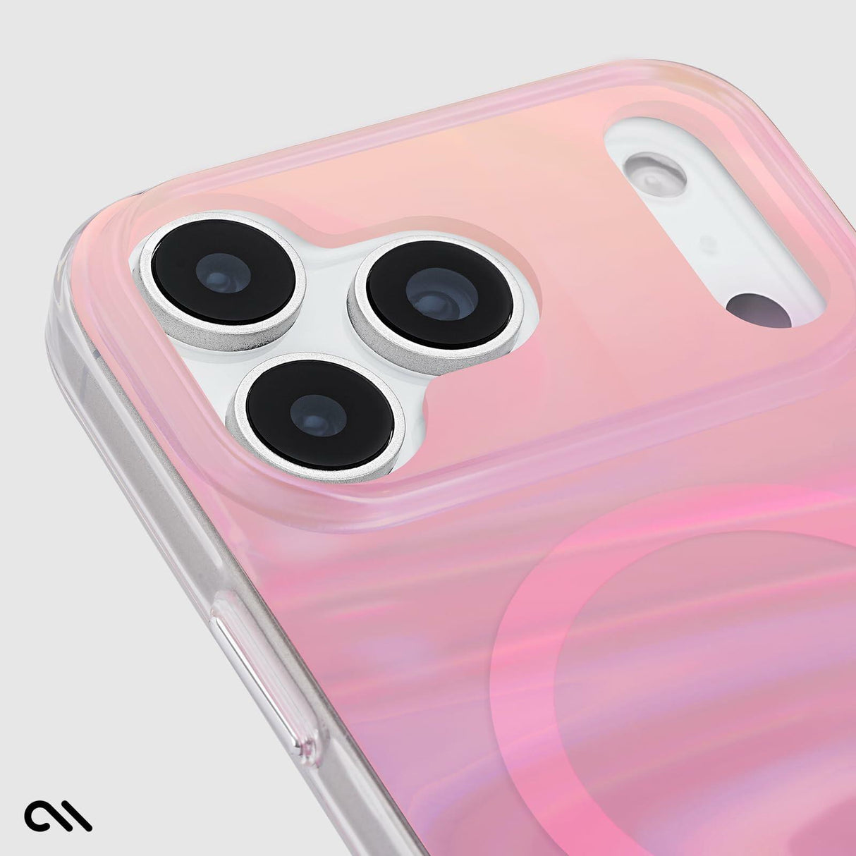 Case-Mate Soap Bubble iPhone 17 Pro Max Case [Compatible with MagSafe] - Stylish Phone Case for Women with 12ft Drop Protection - Premium Magnetic Cover for iPhone 17 Pro Max - Peach Iridescent