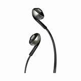 JBL Tune 205 - Wired Comfort-fit ergonomics Earbud Headphones, Pure Bass Sound, Tangle-Free Flat Cable with 1-Button Remote and Microphone (Black)