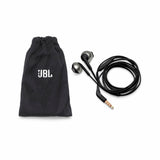 JBL Tune 205 - Wired Comfort-fit ergonomics Earbud Headphones, Pure Bass Sound, Tangle-Free Flat Cable with 1-Button Remote and Microphone (Black)