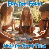 Funwares Match Frenzy: Portable Pattern Matching Puzzle Game, Family Mini Board Games, Perfect for Travel & Home Play, Road Trip Activities for Kids and Adults, Quick Set-Up - 4-Player