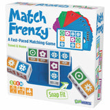 Funwares Match Frenzy: Portable Pattern Matching Puzzle Game, Family Mini Board Games, Perfect for Travel & Home Play, Road Trip Activities for Kids and Adults, Quick Set-Up - 4-Player