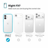 Speck PRESIDIO2 Grip for iPhone 17 Case, MagSafe-Compatible, Slim Protective Case, DEEP SEA/Silver Metallic/Spell Blue