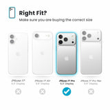 Speck PRESIDIO2 Grip for iPhone 17 Pro Case, MagSafe-Compatible, Slim Protective Case, DEEP SEA/Silver Metallic/Spell Blue