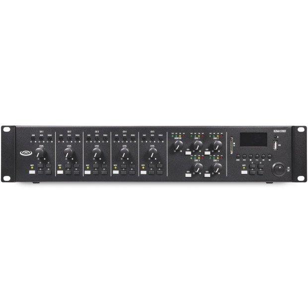 Like New Pure Resonance Audio RZMA120BT 4 Zone Commercial Mixer Amplifier with Bluetooth 4 x 120W at 4-16 Ohms or 70V/100V