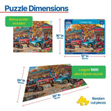 Country Cafe 1000 piece jigsaw puzzle by White Mountain Puzzles, finished size 24 x 30 inches
