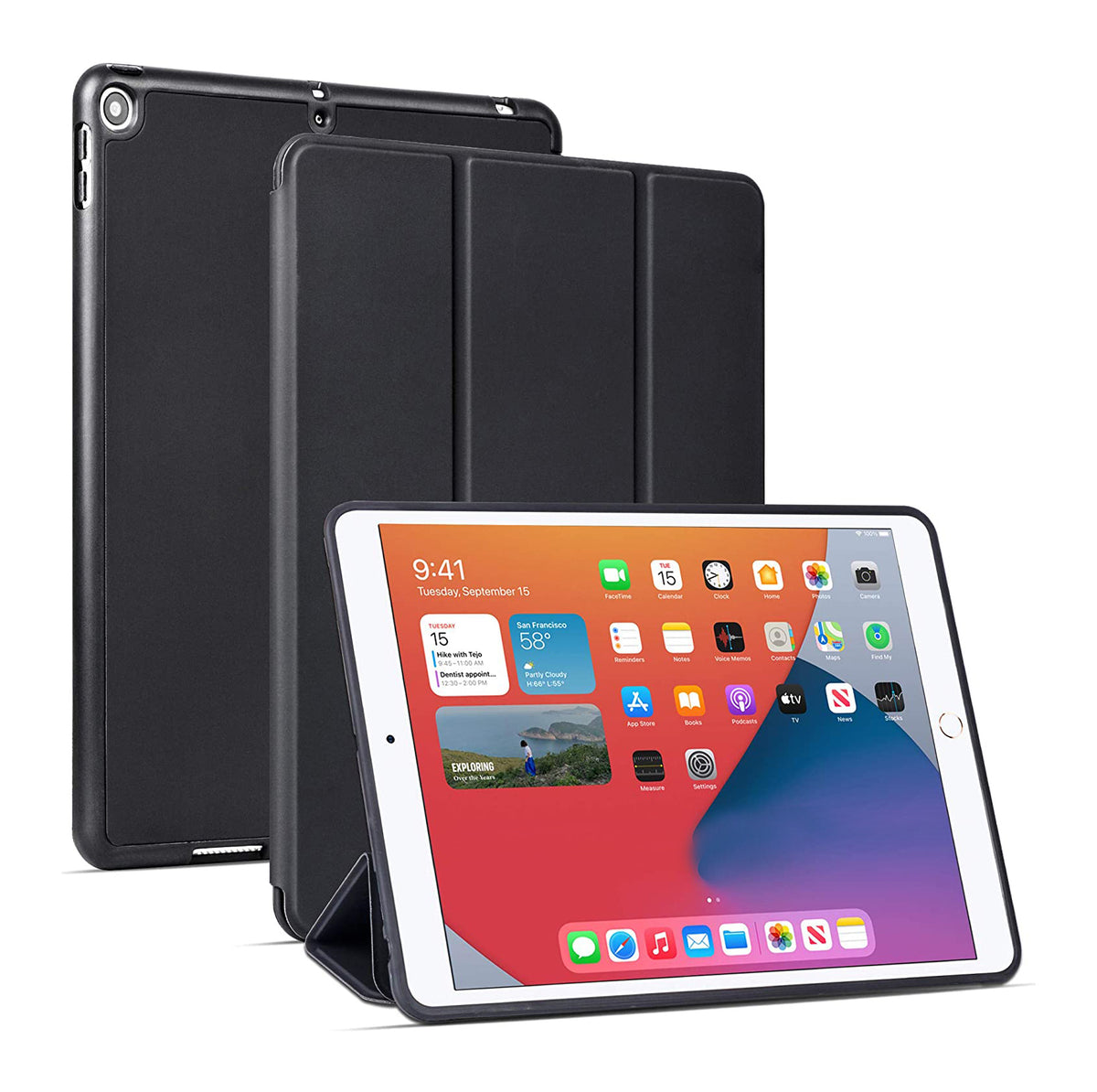 IPAD 10.2 BASE FOLIO CASE HARD BACK STAND - image 1