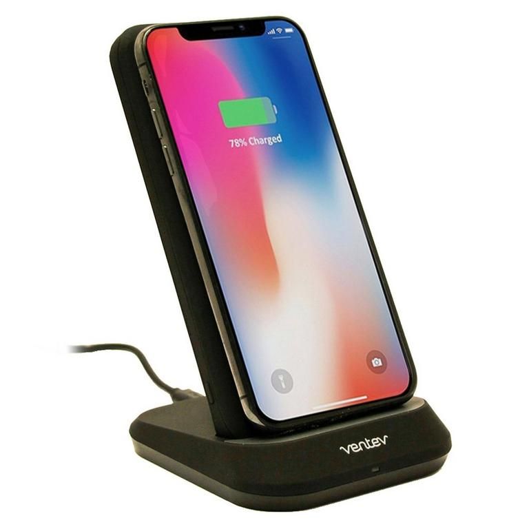 Ventev - Wireless Battery Charge Stand 10w 10,000 Mah - Black